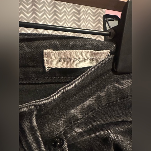 LOGO by Lori Goldstein | Limited Edition Black patchwork boyfriend jeans, size 4 - Picture 6 of 6